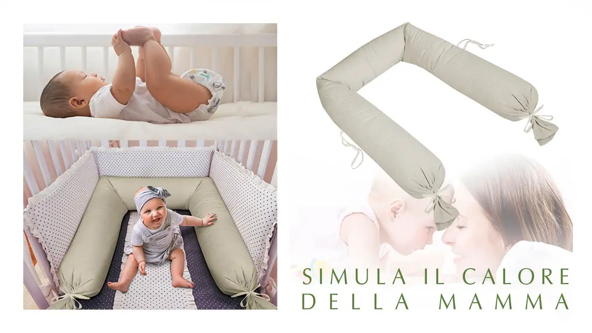 Paracolpi Per Lettino Traspirante In Cotone – 200x30 Cm, Antisoffoco E Anticaduta, Morbido, Regolabile A U E L